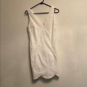 Lilly Pulitzer white scalloped dress